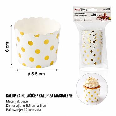 KMT Božićna čaša 5404406 Papirni kalupi/čašice za kolačiće i