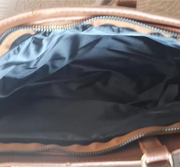 afrodita torbe: Nova tasna, braon boje, materijal slican veluru — 4