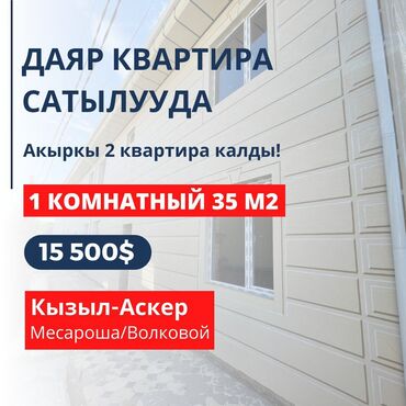 2 комнатная квартира в бишкеке купить в Кыргызстан | Продажа квартир: Сатылууда! 1 ком. квартира 35 м2. Акыркы 2 квартира ПСО, ремонтко