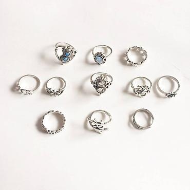 ринго тренд: Кольца шакектер в винтажном стиле 💍 Эффектный комплект из 11 — 5