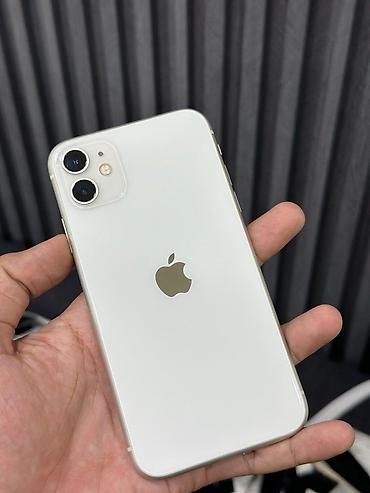 balaca iphone: IPhone 11, 128 GB, Ağ, Zəmanət, Simsiz şarj, Face ID — 1