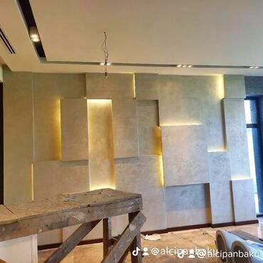 Tavan işləri: Evlerin ve obyektlerin yuksek keyfiyyetle təmiri alçıpan vurulmasi 1 — 12