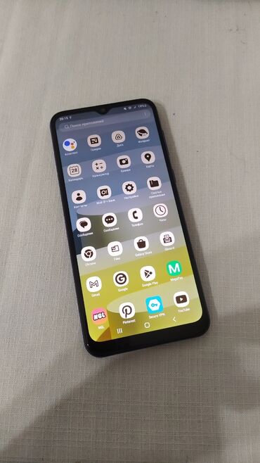 складные телефоны: Samsung Galaxy A03s, Колдонулган, 32 ГБ, түсү - Көк, 2 SIM