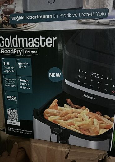 Yemək hazırlamaq üçün digər texnika: 9 lt hecmi olan 10 Funksiyalı Akilli senserli Air Fryer.Elave olaraq