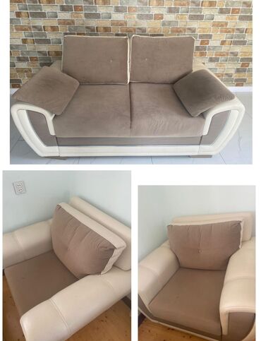 Masa və oturacaq dəstləri: İşlənmiş, Divan, 2 kreslo, Bazalı