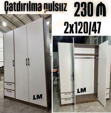 Matraslar: Açılan, 3 qapılı Düz dolab, Şifonyer