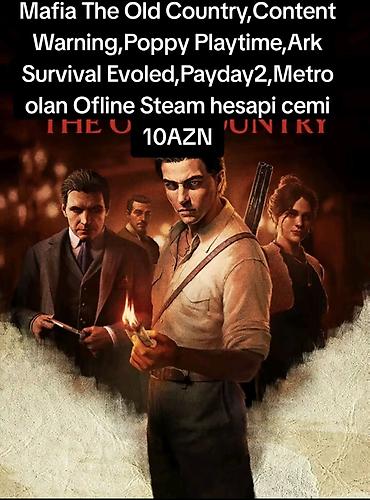 Видеоигры и приставки: Oflayn Steam hesabı – daxil olan oyunlar: - Mafia: The Old Country - — 1