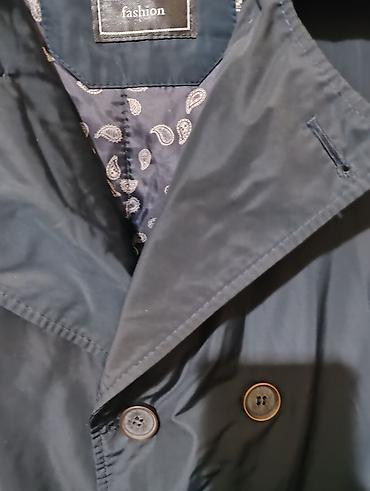 palto modelleri: Elmas Fashion kişi plaşı - Rəng: tünd göy (navy) - Model: iki cərgə — 1
