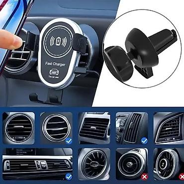 Auto punjači za telefone: Držač i bežični punjač tel za auto sa automatskim stezanjem. Opis — 6