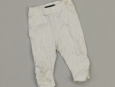 białe legginsy bawełniane: Legginsy, 0-3 m, stan - Dobry