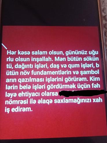 cilə dağı: Xidmət: Tikinti-söküntü və qazıntı işləri Təklif edilən işlər: - — 1