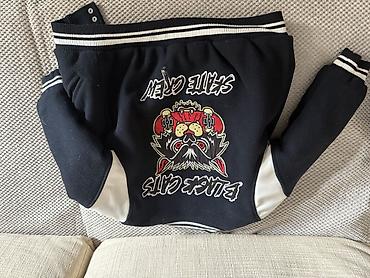 ucuz kask: ZARA uşaq bomber/varsity gödəkçəsi - Rəng: tünd göy (demək olar qara) — 5