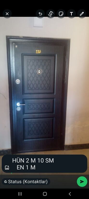 Giriş qapıları: Məhsul: Dəmir giriş qapısı və metal qutu (kasa) komplekti Təsvir: - — 13