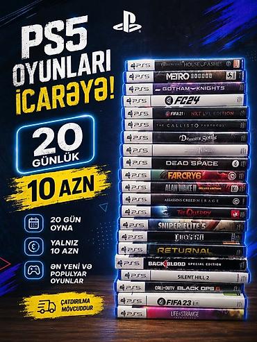 ps5 oyunlar satilir: PS5 oyun disklərinin icarəsi - Müddət: 20 günlük - Qiymət: 10 AZN - — 1