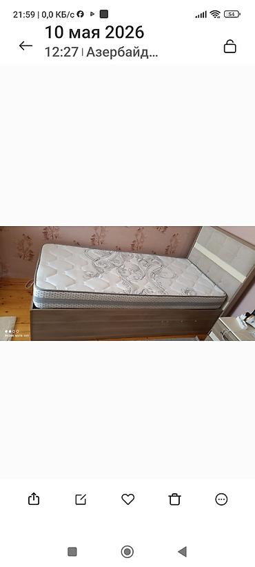 taxta carpayı: Yataq dəsti – tək nəfərlik, qaldırılan baza və ortopedik döşəkli - — 3