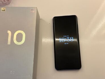 xiaomi mi 10 ultra: Xiaomi Mi 10 5G, 128 ГБ, цвет - Синий, 
 Сенсорный, Отпечаток пальца, Беспроводная зарядка