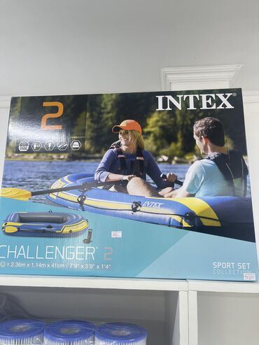 коврик на машину: Лодка Двухместная надувная лодка Challenger-2 INTEX 68367