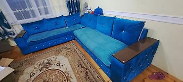 Divanlar: Mavi rəngli L formalı yumşaq künc divan 2,5metr * 2 metre - Oturacaq — 1