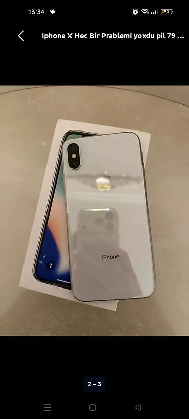 apple iphone 10: IPhone X, 64 GB, Gümüşü, Simsiz şarj — 1
