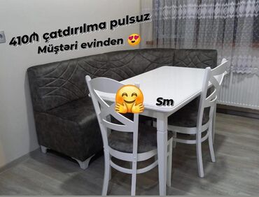 divan ve kreslo: Künc divan və masa desti yeni