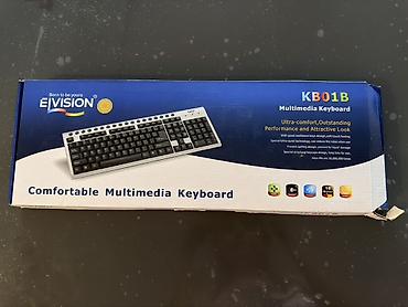 klavyatura komputer: EVISION KB01B Multimedia Klaviatura - Tam ölçülü USB klaviatura — 1