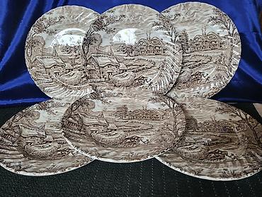 Ostali antikviteti: Tanjiri engleski Ridgway desertni iz 1976god. Engleski tanjiri — 2