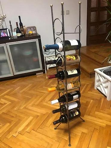 Ostali stilski dekor: Metalni stalak za vino – set od 2 komada - Materijal: čelik/kovano — 11