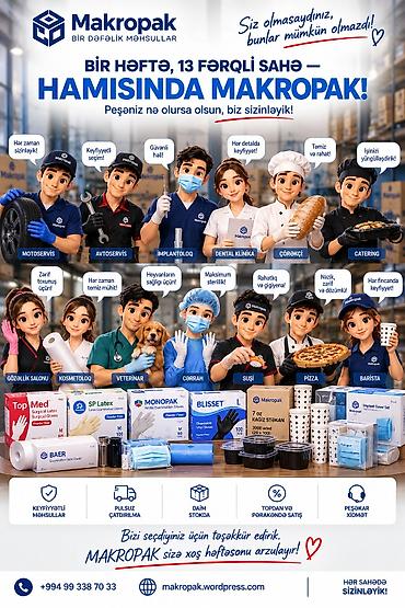 tibbi korset: 💙 Bir həftə, 13 fərqli sahə — hamısında MAKROPAK! Bu həftə ərzində — 1