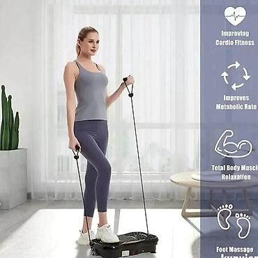 Ostale sprave za vežbanje: Vibraciona fitness platforma sa masažom stopala i elastičnim trakama — 2