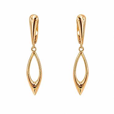 amber elixir: Серьги из красного золота 585 - Артикул: 36363 - Категория: серьги - — 1