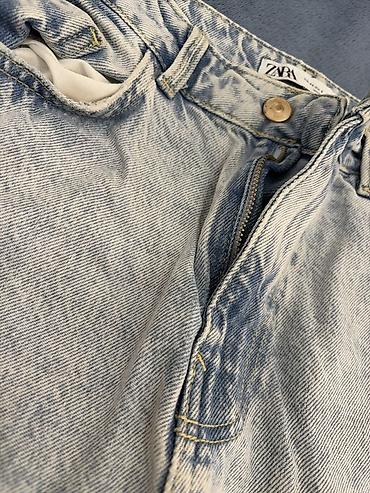 cins kurtqa: ZARA unisex cins şalvar - Model: Klassik 5 ciblə “straight/regular” — 3