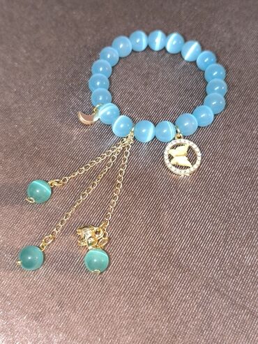 Bilərziklər: Məhsul: Əl işi daş muncuqlu elastik bilərziklər dəsti Təsvir: - Bir — 9