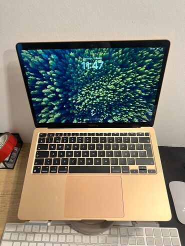 macbook 2021: Ноутбук, Apple, 8 ГБ ОЗУ, Apple M1, 13.3 ", Б/у, Для работы, учебы, память SSD