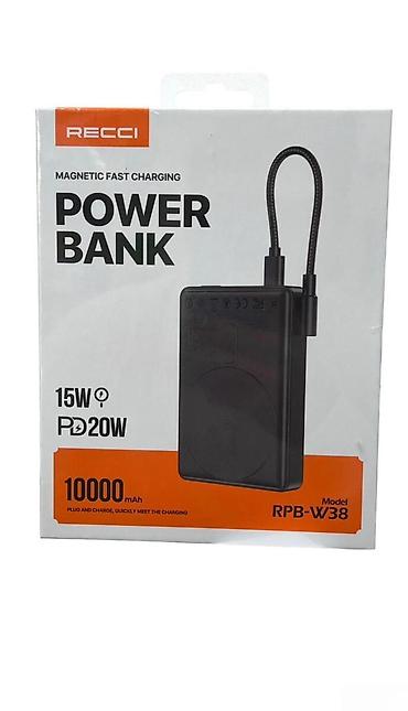 Повербанки: Xarici akkumulyator Recci RPB-W38 Power Bank Batareya tutumu, mAh - — 2