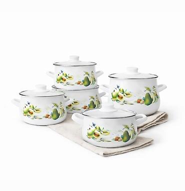 spric 200ml: BONERA SET SERPI 5/1 | Emajl program - setovi,Posuđe Emajl set serpi — 1