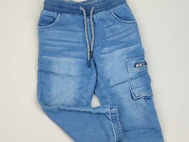 obcisłe jeansy z wysokim stanem: Spodnie jeansowe, Coccodrillo, 2-3 lat, 92/98, stan - Zadowalający