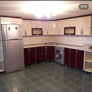 Sifarişlə mətbəx mebeli: Sifarişlə mətbəx dəsti, Özü çəkən petlələr, MDF, Kredit yoxdur, Pulsuz çatdırılma — 17