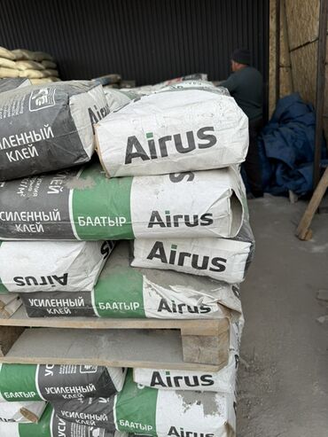 кафельной клей: Усиленный клей для плитки Airus «Батыр». - Тип: сухая строительная