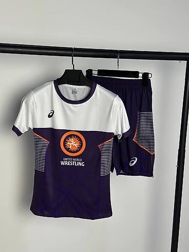 pull and: Мужской спортивный костюм, M, Asics, Новый, цвет - Фиолетовый, Платная доставка, Самовывоз — 2