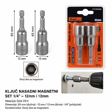 KMT Magnetna čaura – jaka, set nasadnih nastavaka 1/4" (12 mm i 13 mm) na lalafo.rs KMT Magnetna čaura – jaka, set nasadnih nastavaka 1/4" (12 mm i 13 mm)