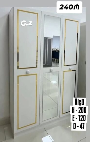Uşaq və gənc otağı üçün dəstlər: Açılan, 3 qapılı Düz dolab, Şifonyer