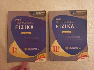 test toplusu: Fizika Test Topluları. Biri 3 manatdan, ikisini götürənə 5 manat