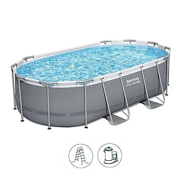 drvo para: Bazen porodični ovalni Bestway Steel Pro Max 427x250x100 cm – model — 1