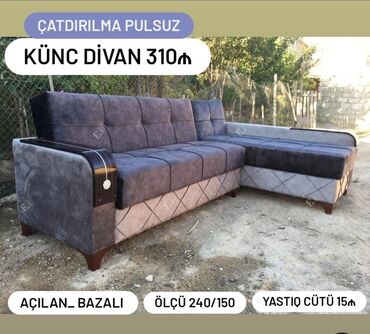 Divanlar: Künc divan, Yeni, Açılan, Bazalı, Parça, Ödənişli çatdırılma — 5