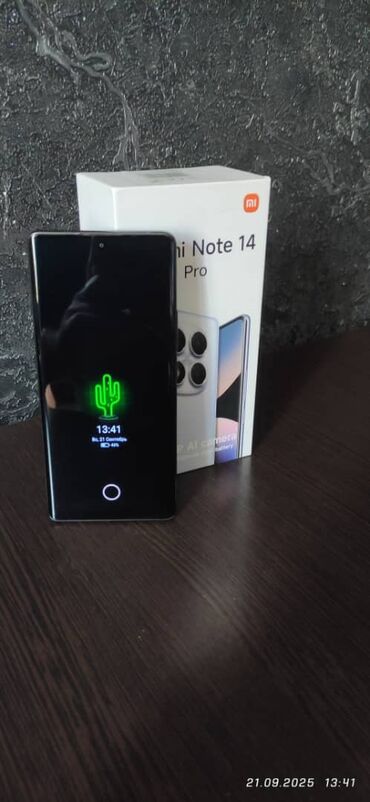 реалми 9про: Redmi, Redmi Note 14 Pro, Колдонулган, 256 ГБ, түсү - Кара, eSIM, 2 SIM