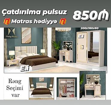 Ev üçün mebel: Yataq otağı dəsti – modern klassik dizayn Dəst tərkibi: - 2 nəfərlik — 1
