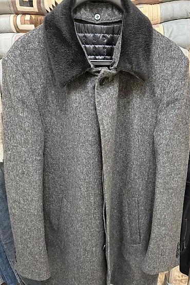 пальто виколо: Мужское пальто, 2XL, Palmonte, Новый, цвет - Серый, Самовывоз — 2