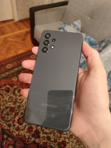 telefo: Samsung Galaxy A32, 64 ГБ, цвет - Черный, Отпечаток пальца, Две SIM карты, Face ID