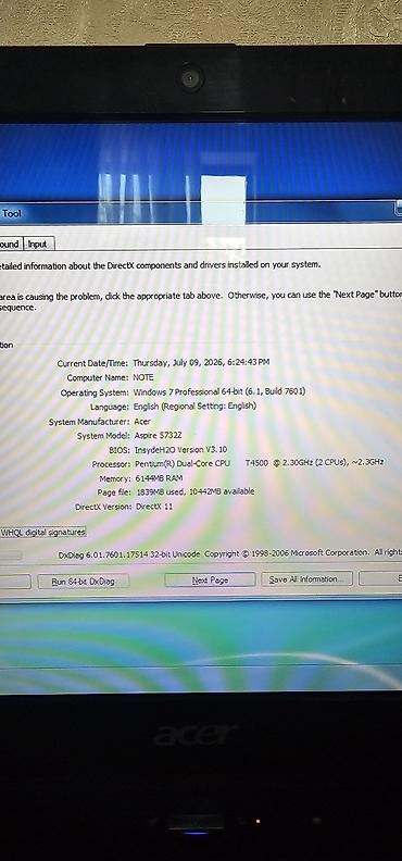 ipad 10.2 qiymeti: Acer Aspire 5732Z noutbuk - Ekran: 15.6" (1366×768), parlaq panel - — 4