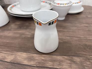 Qab-qacaq və mətbəx ləvazimatları: Çay dəsti, rəng - Ağ, Farfor, 12 nəfərlik, Almaniya — 9